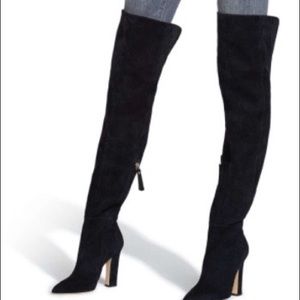 M.Gemi thigh-high black suede Verona boot.